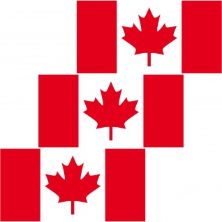 3 Aufkleber 6, 5cm Sticker Kanada CAN canadian Fußball Deko EM WM Flagge Fahne