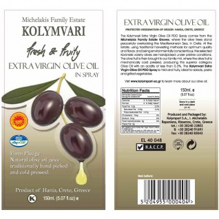 KOLYMPARI PDO 04901 - PDO Natives Olivenöl Extra 150ml in Sprayflaschen Mihelakis - Vorschau 3
