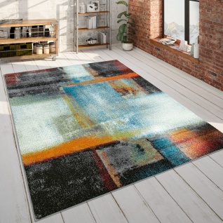 Wohnzimmer-Teppich, Kurzflor-Teppich Mit Abstraktem Muster Farbverlauf, In Bunt