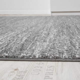 Teppich Modern Wohnzimmer Kurzflor Gemütlich Preiswert Meliert in Grau Creme 2