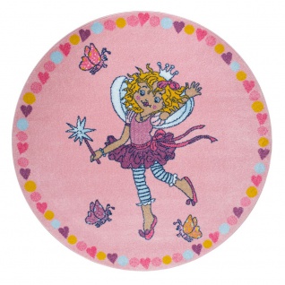 Kinder-Teppich Prinzessin Lillifee, Kurzflor Für Kinderzimmer, Bordüre, in Rosa 5