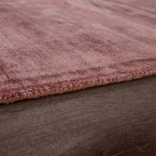 Teppich Handgefertigt Hochwertig 100% Viskose Vintage Optisch Meliert Blush Rosa 2