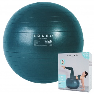 Eduro Gymnastikball 75cm + Pumpe Grün Yoga Pilates Sport Fitness-Ball Sitz-Ball