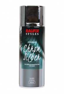 Baufix Lack-Spray Chrom-Silber 400ml Sprüh-Dose Spray-Dose Sprüh-Lack Farb-Spray