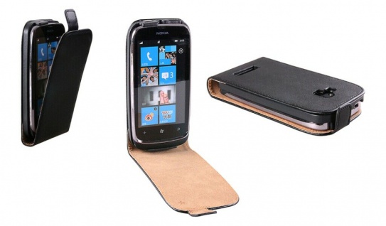 Patona Slim Flip-Cover Klapp-Tasche Schutz-Hülle Cover Case für Nokia Lumia 610