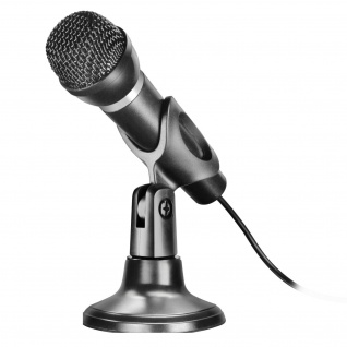 Speedlink CAPO 3, 5mm Tisch-Mikrofon Hand-Mikrofon mit Standfuß Ständer PC Mikro