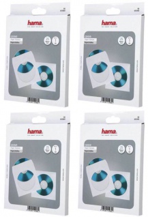 Hama 100x Papier-Hüllen CD-Hüllen Sleeves CD DVD Blu-Ray Sichtfenster CD-Taschen