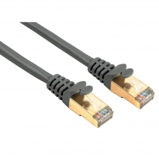 Hama 10m Netzwerk-Kabel Cat5e STP Lan-Kabel Patch-Kabel Cat 5e Gigabit Ethernet