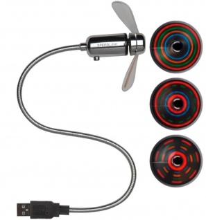 Speedlink Mini USB-Ventilator mit LED Licht Abkühlung Lüfter Tisch-Ventilator