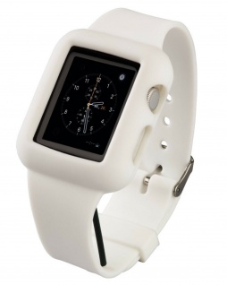 Hama Silikon Uhren-Band Armband Sport-Band Hülle für Apple Watch 38mm Series 0-3