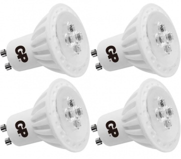 4x PACK GP LED Strahler GU10 6W / 35W dimmbar Warm-Weiß Lampe Glüh-Birne Leuchte