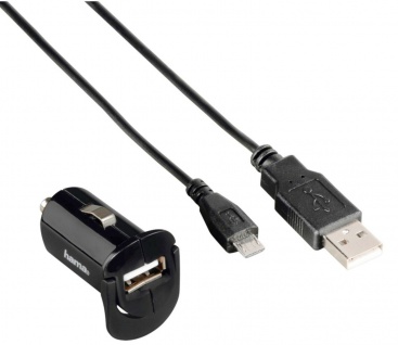Hama KFZ Lader USB Picco Ladegerät Micro-USB-Kabel 12V Lade-Adapter Handy Tablet
