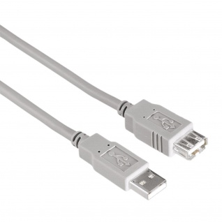 Hama USB-2.0 Verlängerungskabel 2, 5m Daten-Kabel für PC Tastatur Headset