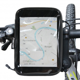 Fischer Tasche mit Lenker-Halterung Fahrrad-Halter Navi für Tablet PC iPad 7" 8