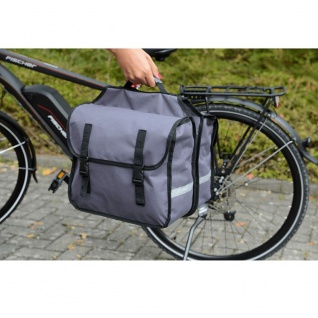 Fischer Gepäckträger-Tasche 24L Fahrrad-Tasche Seiten-Tasche 2-Fach Bike Case 3