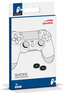 8 SHOXX Game Enhancer Stoß-Dämpfer Thumb-Stick Ringe für Sony PS4 PS5 Controller