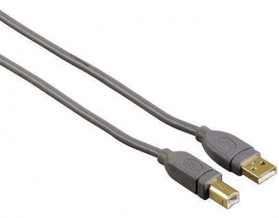 Hama 1m HQ USB-Kabel USB 2.0 A-Stecker B-Stecker A-B Verbindungskabel für Hub PC
