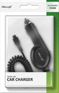 Cellux Micro USB KFZ-Ladegerät Kabel 1.0 A b für Samsung HTC Huawei 1m schwarz - Vorschau 3