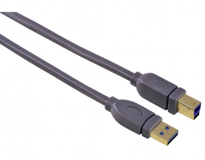 Hama HQ 1, 8m USB 3.0 Kabel Typ A-B Stecker für USB Drucker Hub HDD Festplatte ..