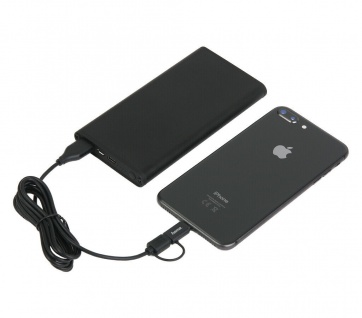 Pazzimo Powerbank Zusatz-Akku USB-PD + QC 3.0 für Apple iPhone 12 11 SE 8 iPad