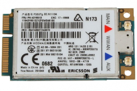 Lenovo 3G Broadband UMTS Karte WWAN Adapter Modul Mini Card PCIe mPCIe ThinkPad