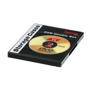 Hama DVD Doppel-Leerhülle Case Slim schwarz Aufbewahrung für CD DVD Blu-Ray