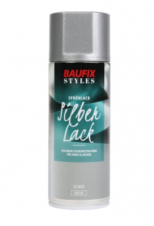 Baufix Lack-Spray Silber Optik 400ml Sprüh-Dose Spray-Dose Sprüh-Lack Farb-Spray