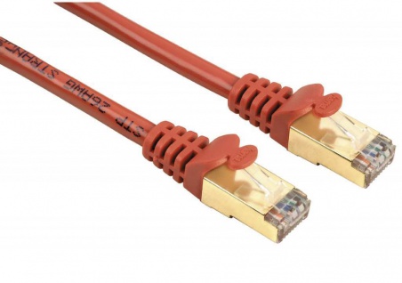 Hama 3m Netzwerk-Kabel Cat5e STP Lan-Kabel Patch-Kabel Cat 5e Gigabit Ethernet
