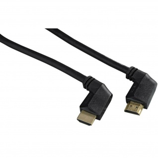Hama HDMI-Kabel 90°-Stecker Vergoldet Angewinkelt 1, 5m 4K Full HD 1080p HD-TV 3D