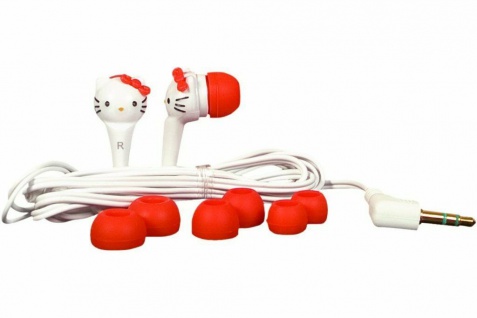 Hello Kitty Headset Kopfhörer 3, 5mm Klinke für MP3 Player Sony Samsung Creative