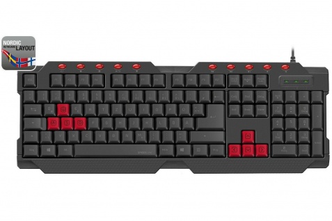 Speedlink USB Gaming Tastatur DNK DK Dänemark Dänisch QWERTY Keyboard-Layout