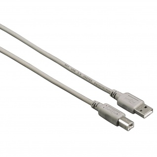 Hama 2, 5m USB-Kabel Anschlusskabel USB 2.0 für PC Drucker Druckerkabel Scanner