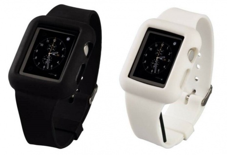 Hama Silikon Uhren-Band Armband Sport-Band Hülle für Apple Watch 42mm Series 0 1
