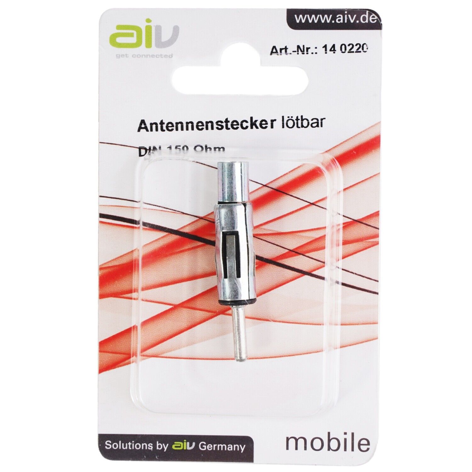 AIV Antennen-Stecker DIN 150 Ohm RG58 Crimp Löt Reparatur Konfektion Montage SET