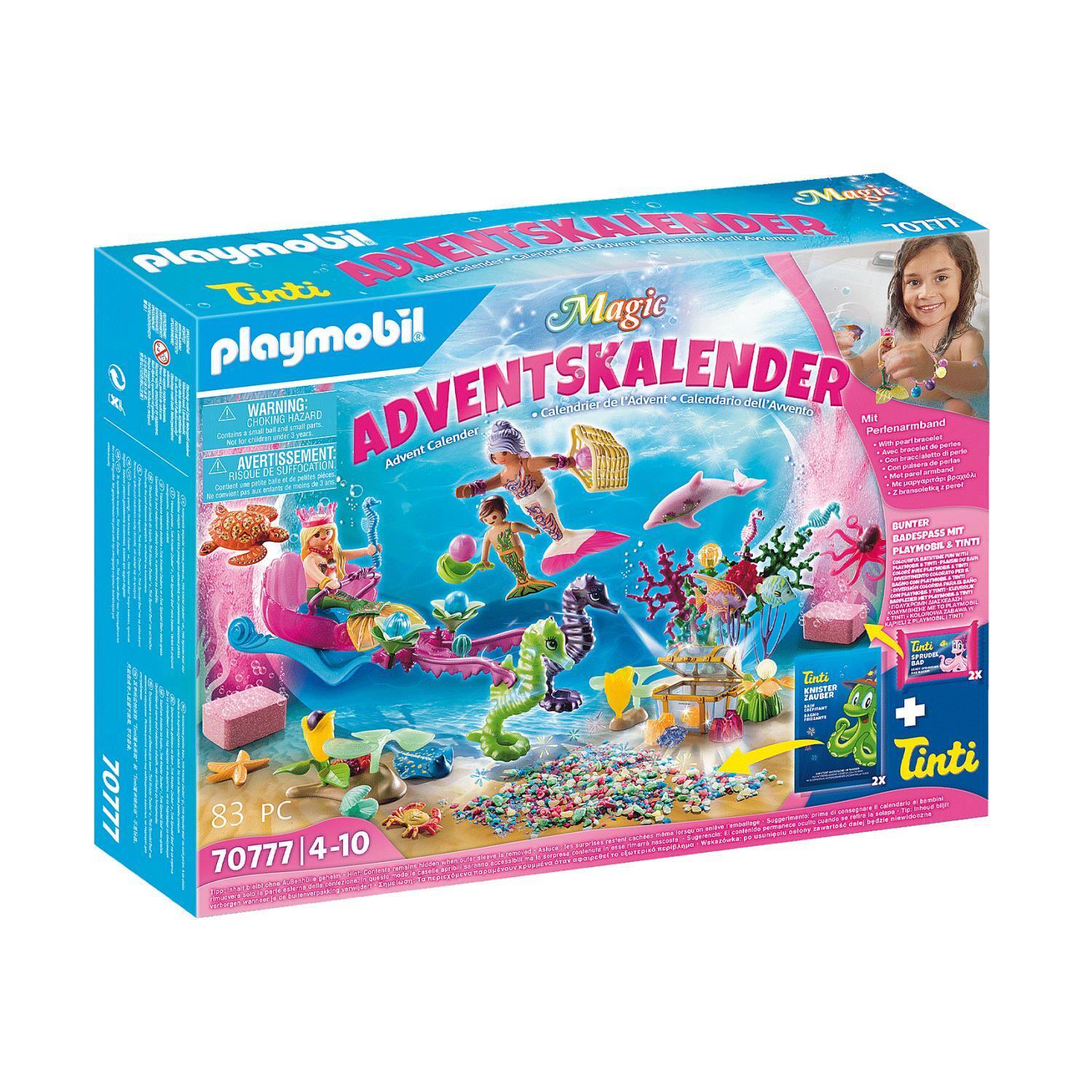 Playmobil 70777 Adventskalender mit Badewannen-Spielzeug Badespaß Meerjungfrauen