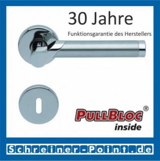 Scoop Fina PullBloc Rundrosettengarnitur, verchromt / Edelstahl matt, Rosette Edelstahl poliert - Vorschau 1
