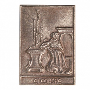 Namenstag Eleonore 8 x 6 cm Bronzeplakette Bronzerelief Wandbild Schutzpatron