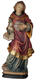 Heiliger Stephanus Heiligenfigur Holz geschnitzt Südtirol Schutzpatron