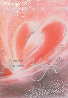 Trauerkarte Für immer in unseren Herzen Grußkarten mit Kuvert (6 Stück) Ruth Rau