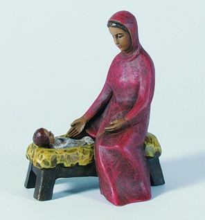 Gelenberg Krippe Maria mit Barren handbemalt 18 cm Krippen Figur Weihnachten