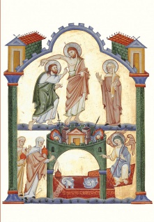 Magnificat-Karte Der Auferstandene mit Thomas und Maria Magdalena mit Kuvert