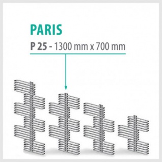 Paris Weiß - Badheizkörper Handtuchheizkörper Handtuchheizung (Höhe: 1300 mm)
