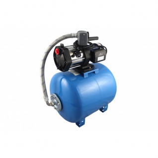 Wasserpumpe Hauswasserwerk 1, 3kW 230V 24-100L Speicher Kessel Jetpumpe Gartenpumpe Kreiselpumpe (Druckbehälter: 50 L)
