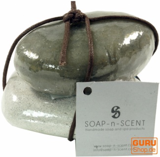 Seifenset Soap on the Rock, 90 g Seife auf Bimsstein, Fair Trade - Black Rice
