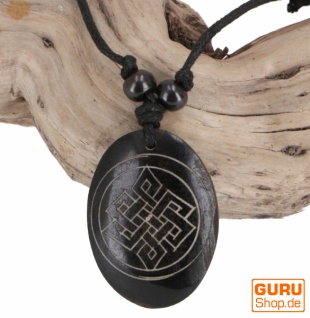 Ethno Amulet, Tibet Halskette, Tibetschmuck - Endlosknoten