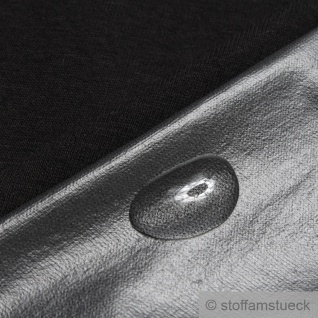Stoff PUL Baumwolle Polyurethan Single Jersey schwarz wasserundurchlässig weich