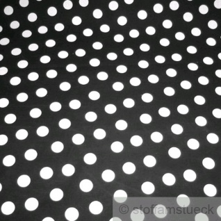 Stoff Baumwolle Punkte groß schwarz weiß Tupfen Dots Baumwollstoff