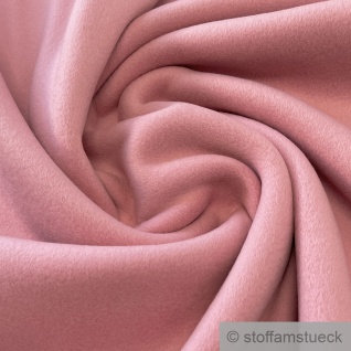 Stoff Bio-Baumwolle Fleece rosa Baumwolle organic cotton Baumwollfleece pastell weich flauschig