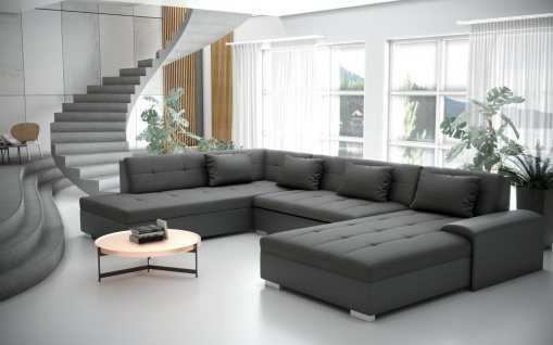 LIBERTO U Form Schlaffunktion Couchgarnitur Couch Polster Sofa Wohnlandschaft
