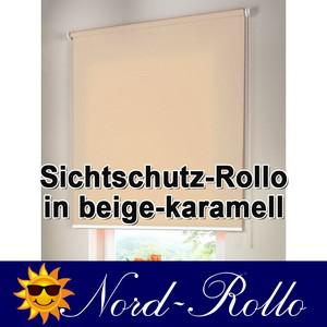 Sichtschutzrollo Mittelzug- oder Seitenzug-Rollo 175 x 100 cm / 175x100 cm beige-karamell